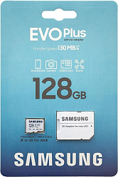 Карта памяти MicroSDXC Samsung EVO Plus 128Gb UHS-3 для 4K@30FPS записи